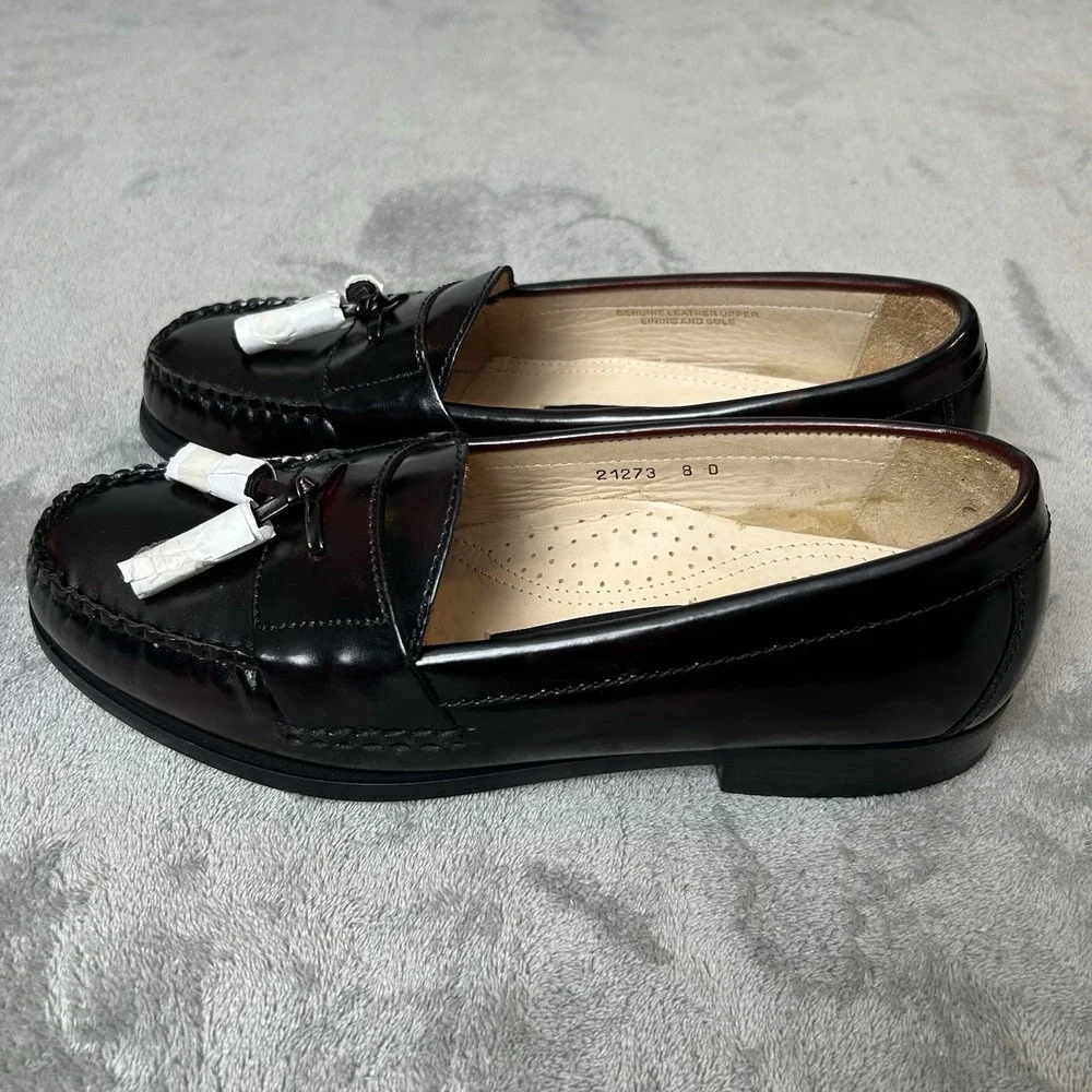 Kirkland Signature American Vintage All Leather Shoes Burgundy Loafers Men's 8 D